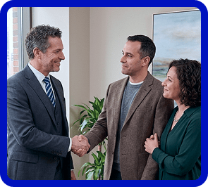 Personal injury attorney handshake