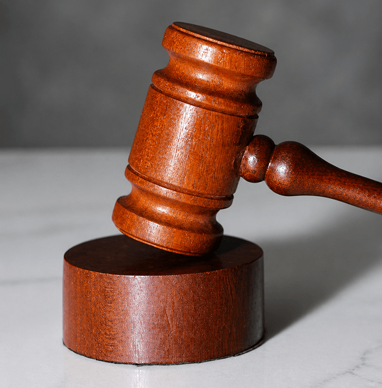 Wooden judge gavel block